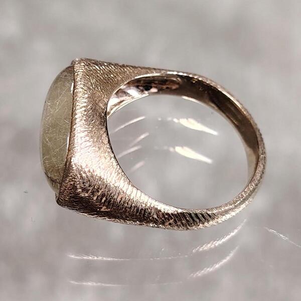 Anello Bagliori bronzo con quarzo rutilato