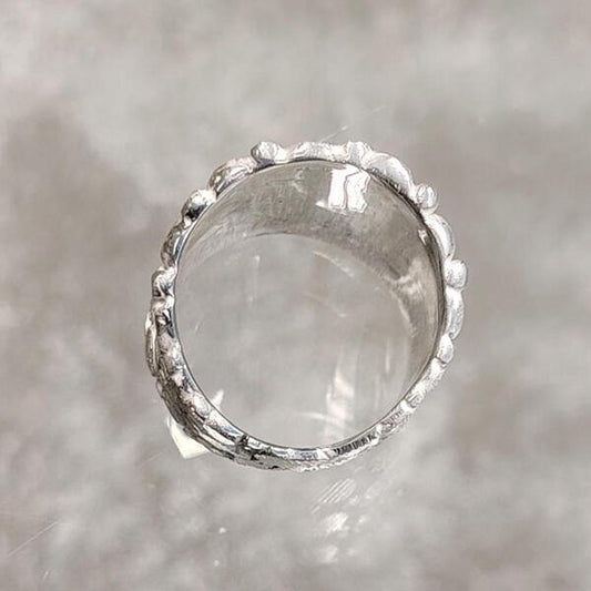 Anello artigianale Bolle di Luce in argento 925