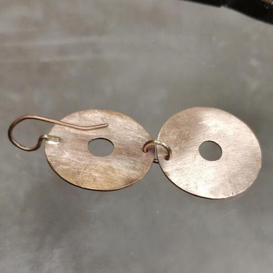 Orecchini Artigianali Neà in bronzo satinato