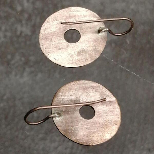 Orecchini artigianali Miè in bronzo satinato