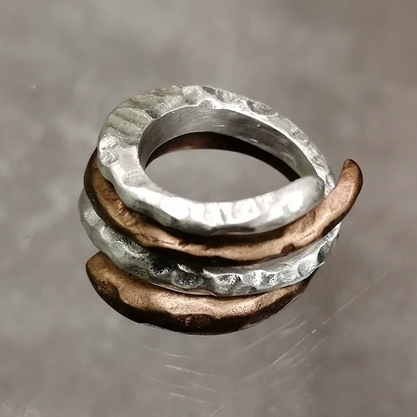 Anelli Love coppia bronzo, argento