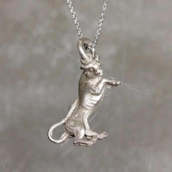Ciondolo Zodiacale Toro in Argento 925 Made in Italy con Collana – Gioiello Artigianale Senza Nichel