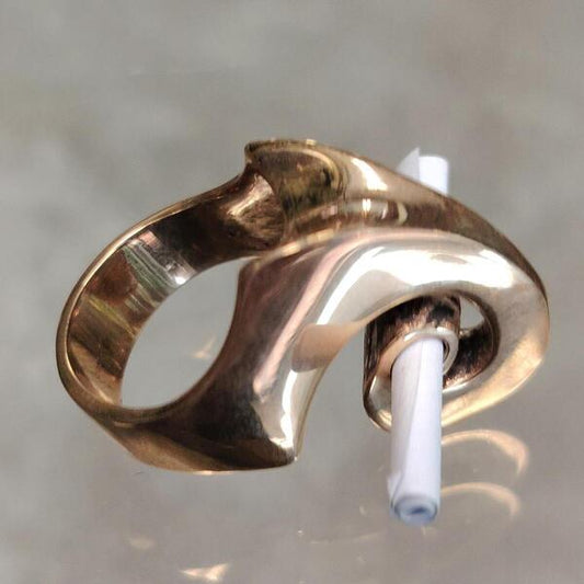 Anello porta messaggio in bronzo rosso: gioiello artigianale fatto a mano simbolico e originale