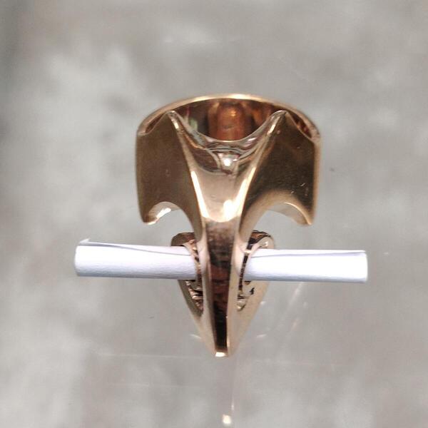 Anello porta messaggio in bronzo rosso artigianale fatto a mano
