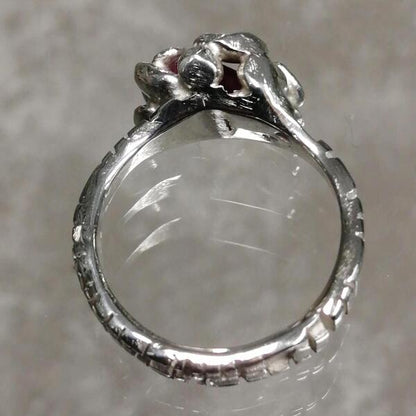 Anello artigianale Rubis in argento 925 e rubino