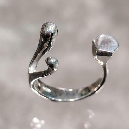 anello Flux in Argento 925 Senza Nichel | Anello Artigianale Contemporaneo