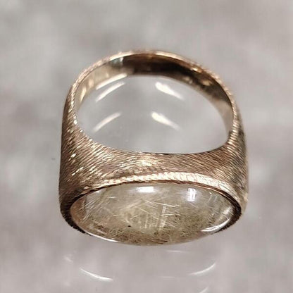 Anello Bagliori bronzo con quarzo rutilato