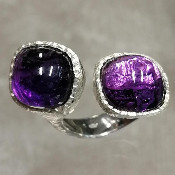 anello Deon in argento  925 e ametiste
