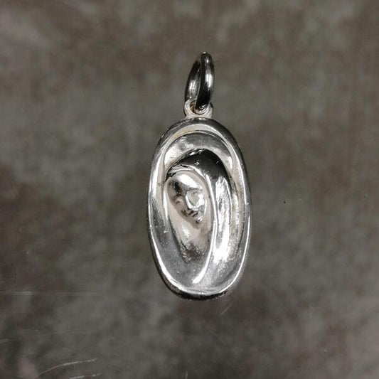 ciondolo artigianale madonna in argento 925