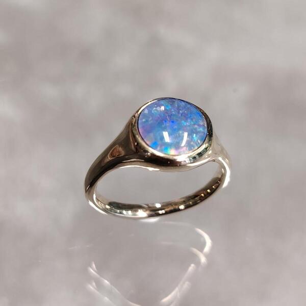 Anello Sfera in bronzo e opale