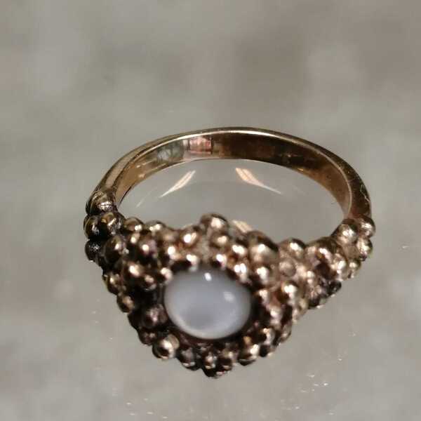 anello  Camelia in bronzo con madreperla mis 15