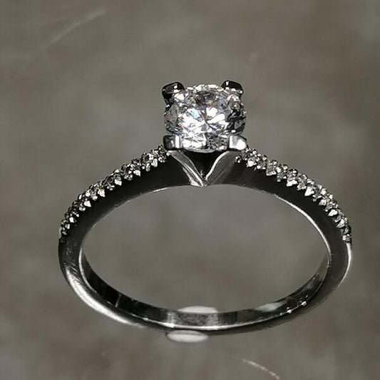anello Sissi in argento zirconi