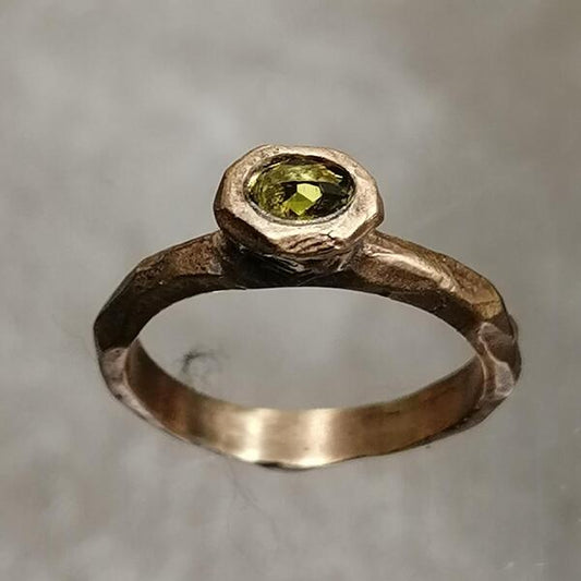anello  Simi in bronzo e tormalina