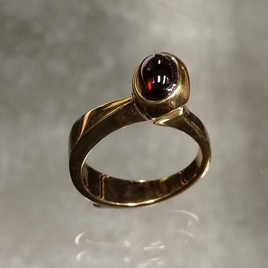 anello drin in bronzo e granato mis 14