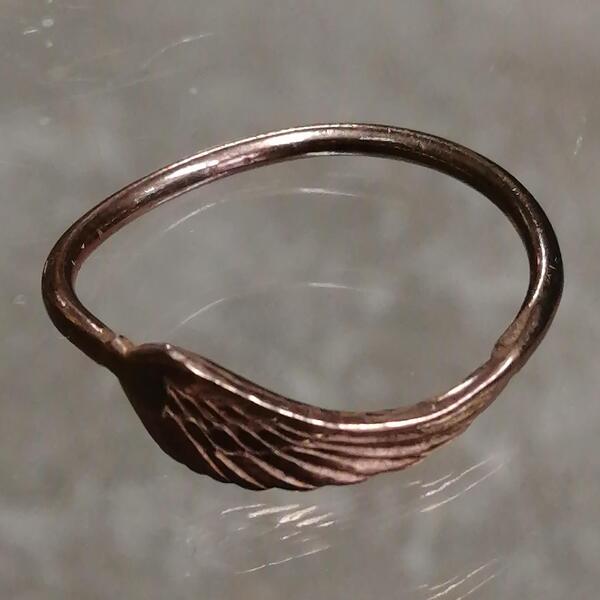 anello ala d angelo in bronzo