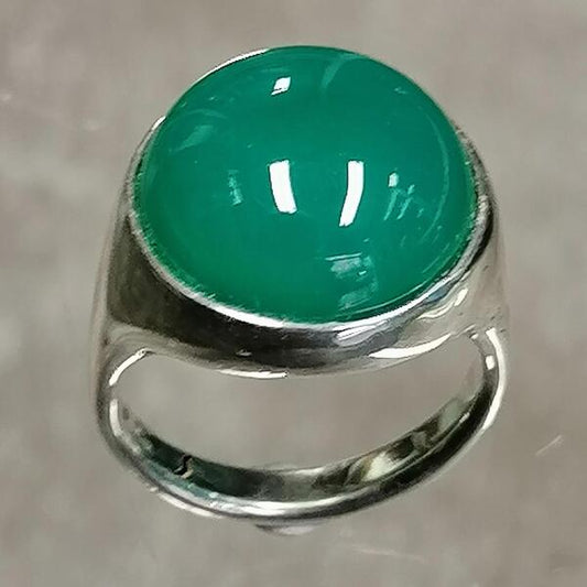 Anello Ata in argento 925 e agata mis 11