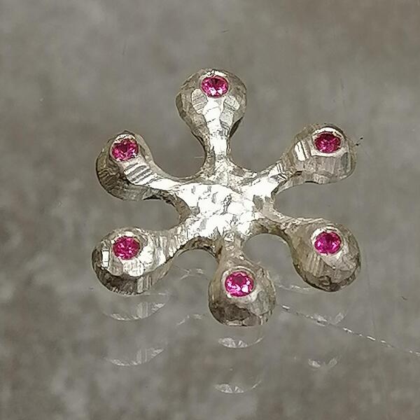 Ciondolo artigianale Macchia  in argento 925