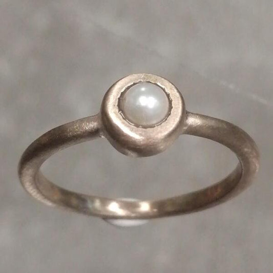 Anello Tiffy in bronzo e perla mis 12