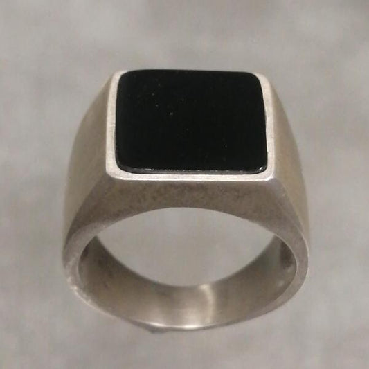 ANELLO ARTIGIANALE RUMY IN ARGENTO 925 E ONICE