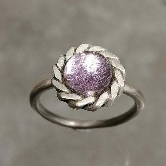 ANELLO  TORTIGLIONE ARGENTO E AMETISTA