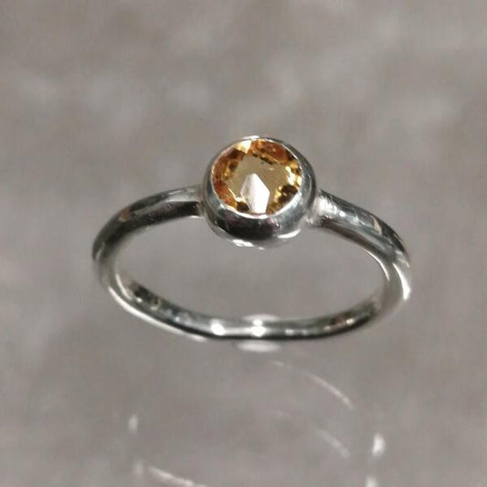 ANELLO TIFFY IN ARGENTO E CITRINO