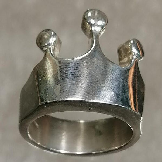 ANELLO CORONA IN ARGENTO MIS 13