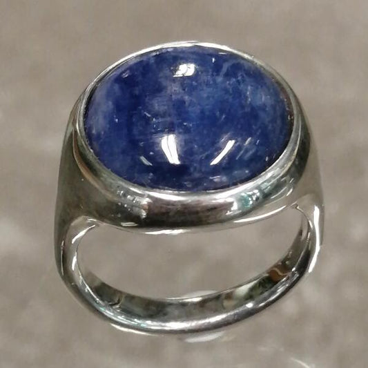 Anello Star in argento con cianite