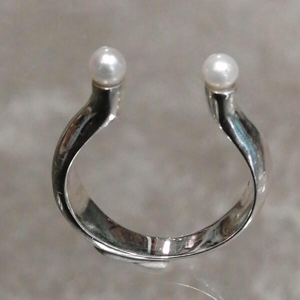 Anello donna  artigianale Pist in argento 925  e perle