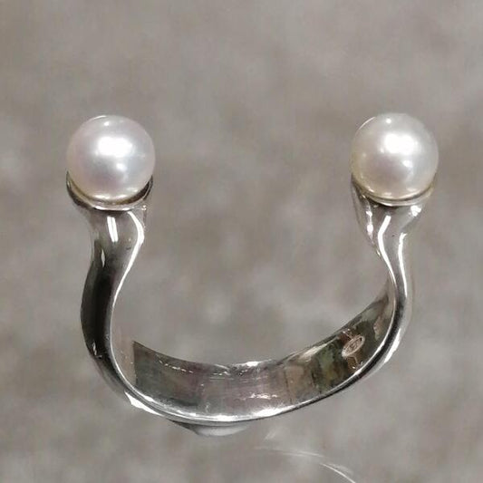 Anello Pea in argento e perle diametro 0,4