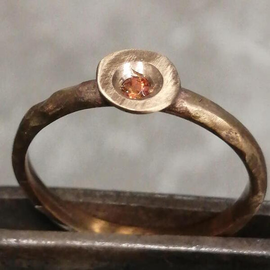 Anello Angelica in bronzo e citrino