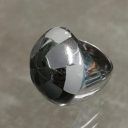 Anello artigianale Tipon in argento 925  e smalto