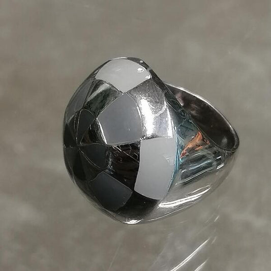Anello Tipon in argento e smalto