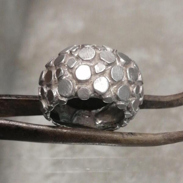 Anello artigianale Timo in argento 925