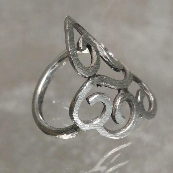 Anello donna artigianale Ricciolo in argento 925