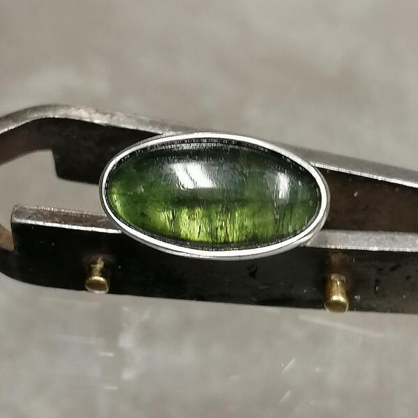 Anello Monia in argento e tormalina verde misura 14