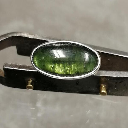 Anello Monia in argento e tormalina verde misura 14