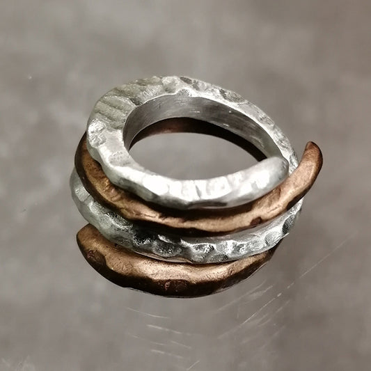 Anelli Love coppia bronzo, argento