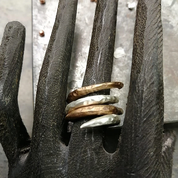 Anello Love in bronzo e argento