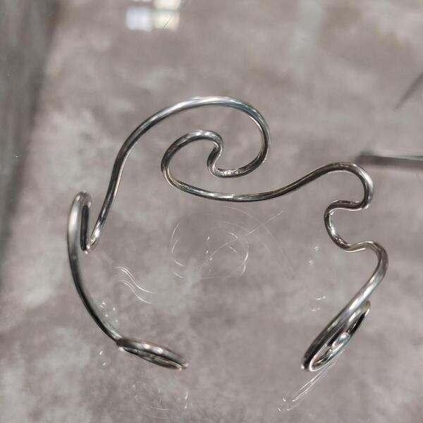 Bracciale artigianale in argento energia
