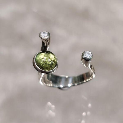 Anello Equilibrio Tre artigianale in argento 925