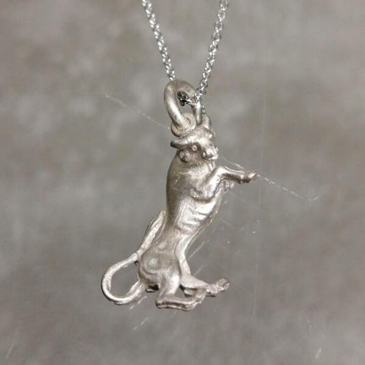 Ciondolo Zodiacale Toro in Argento 925 Made in Italy con Collana – Gioiello Artigianale Senza Nichel
