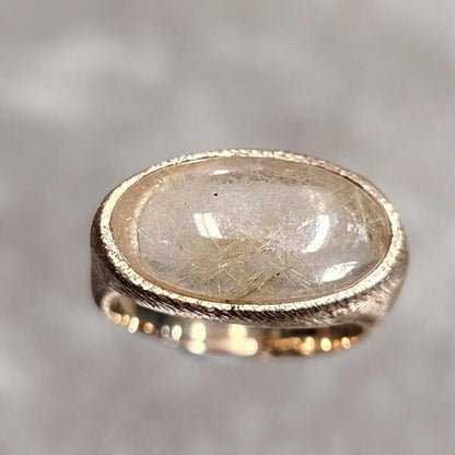 Anello Bagliori bronzo con quarzo rutilato