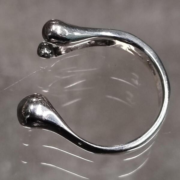Anello Nodo di Luce in Argento 925 con 3 Palline | Fatto a Mano Senza Nichel