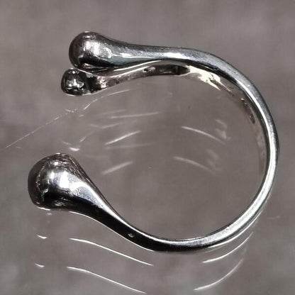 Anello Nodo di Luce in Argento 925 con 3 Palline | Fatto a Mano Senza Nichel