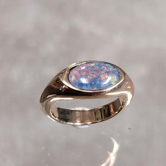 anello donna Nebula in bronzo e opale