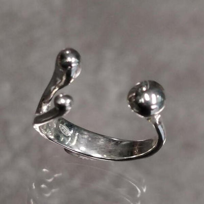 Anello Nodo di Luce in Argento 925 con 3 Palline | Fatto a Mano Senza Nichel