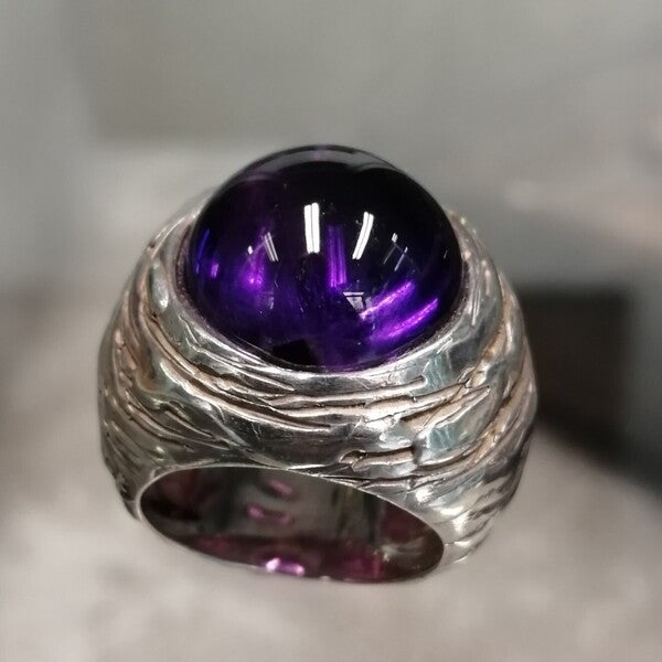 anello  Stefany in argento e ametista