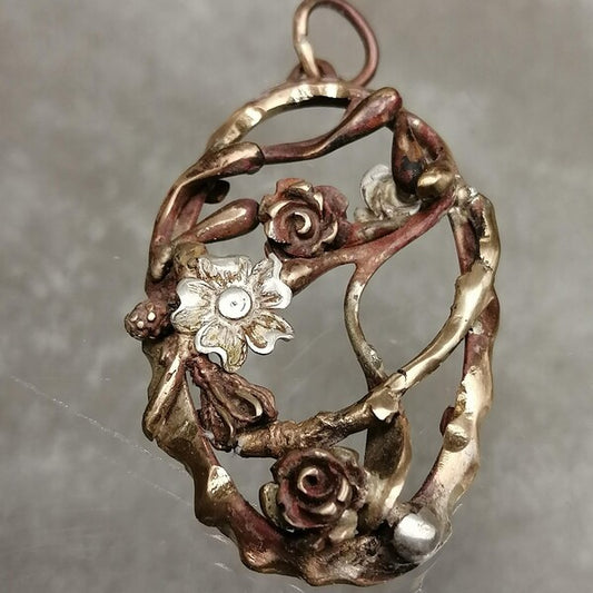CIONDOLO GARDEN IN BRONZO E ARGENTO CM 6