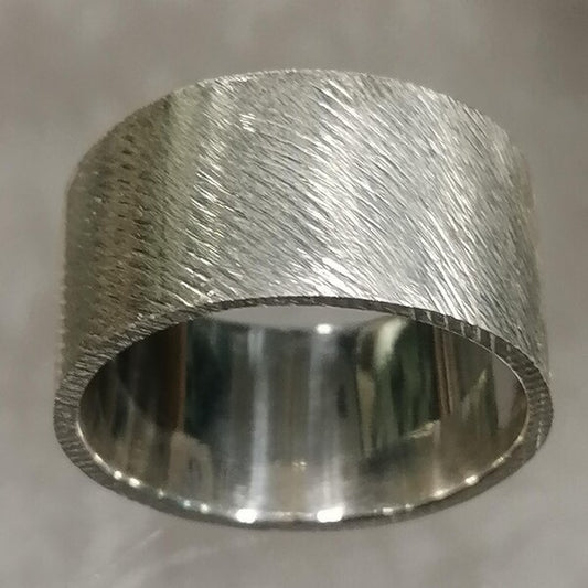 Anello Ago  fascia limata argento 925