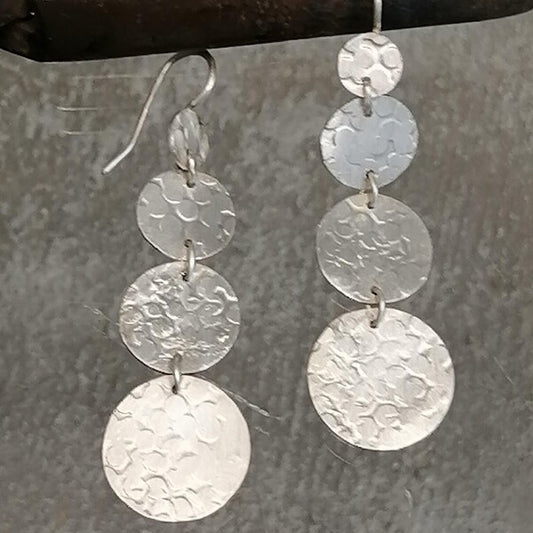 Orecchini Zari in argento 925 lunghezza cm 5 .fatti a mano